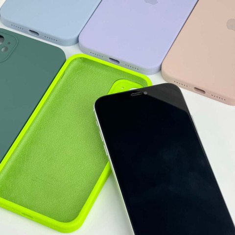 Чехол Silicone Case Full Camera Square для iPhone 11 Pro Max Pastel yellow